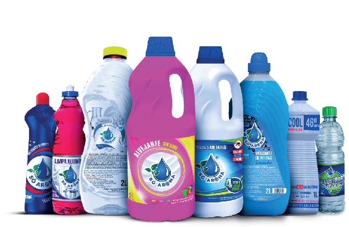 Linha de produtos de limpeza Só Aroma